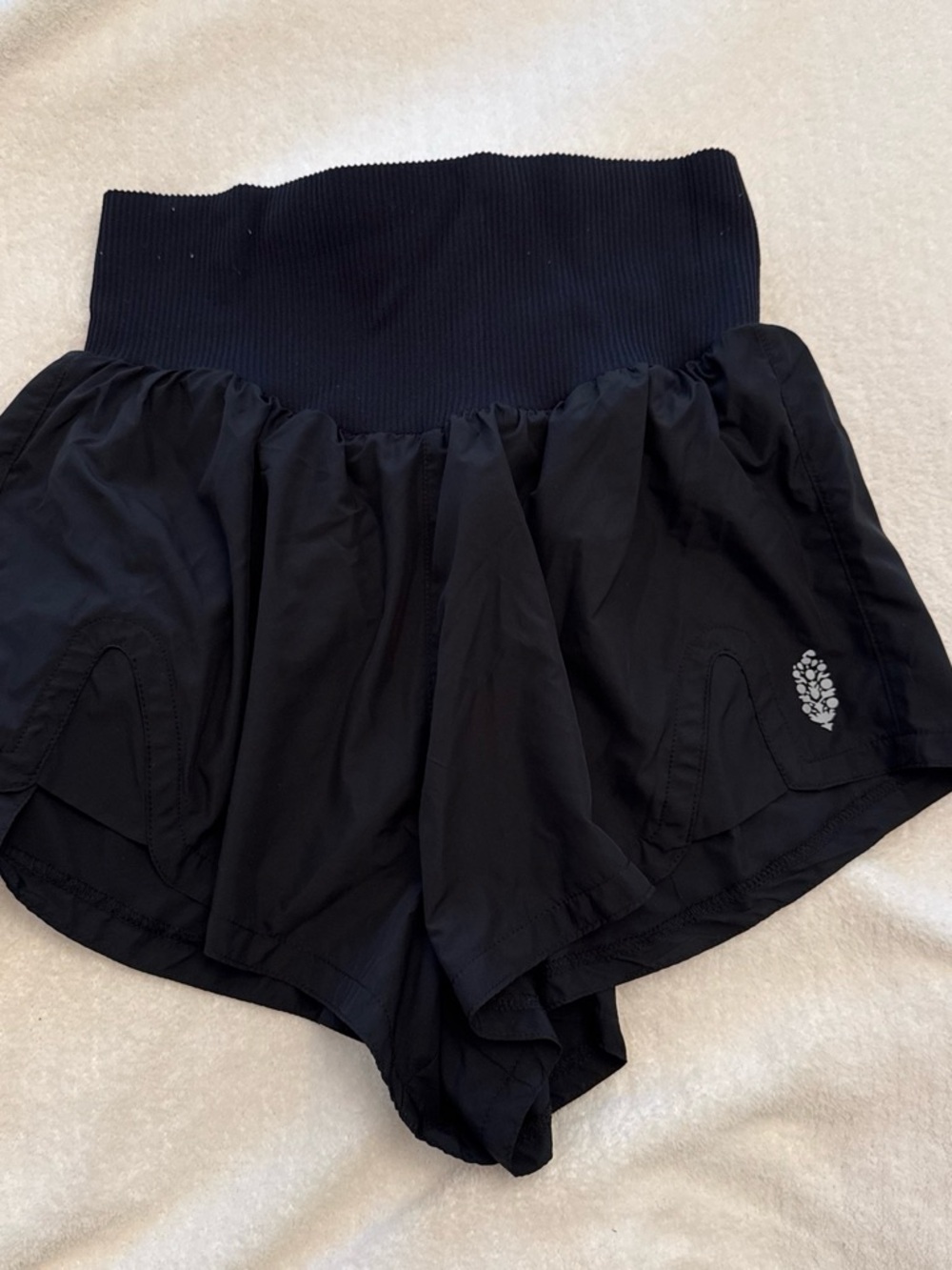 Free People Black Carpe Diem Shorts